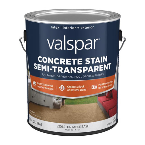 Valspar Semi-Transparent Tintable Base Concrete Stain 1 gal (Pack of 4)