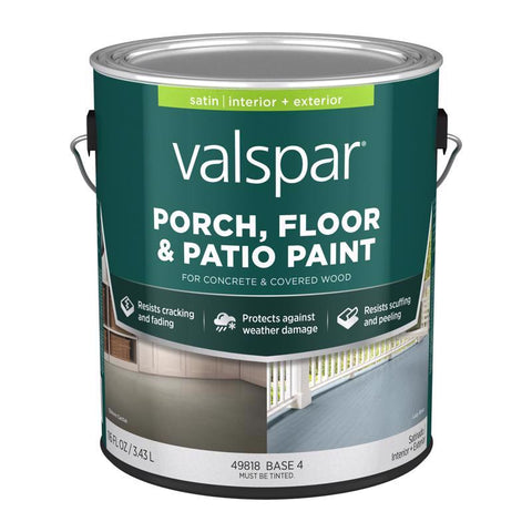 Valspar Satin Base 4 Porch and Floor Paint+Primer 1 gal (Pack of 4)