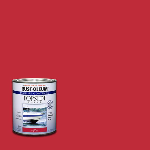 Rust-Oleum Marine Coatings Outdoor Gloss Bright Red Marine Topside Paint 1 qt (Pack of 2)