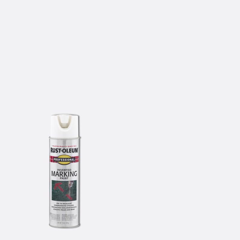 Rust-Oleum Professional White Inverted Marking Paint 15 oz (Pack of 6)