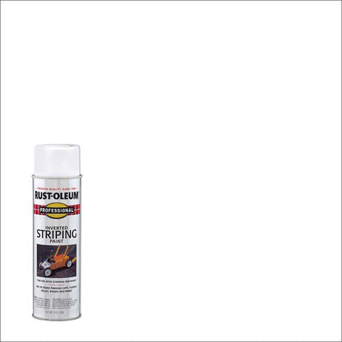Rust-Oleum Professional White Inverted Striping Paint 18 oz (Pack of 6)