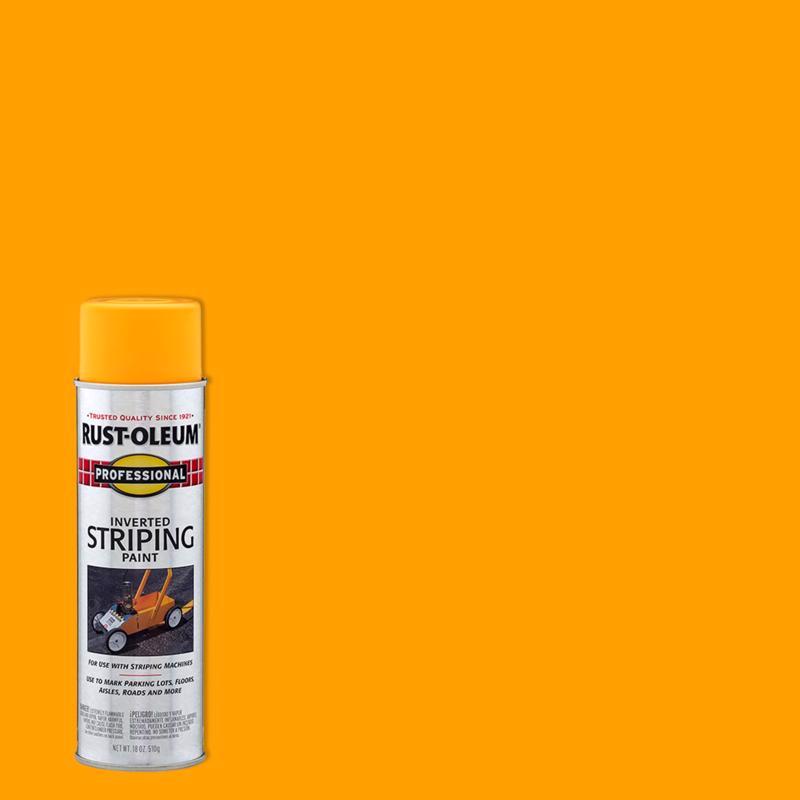 Rust-Oleum Professional Yellow Inverted Striping Paint 18 oz (Pack of 6)