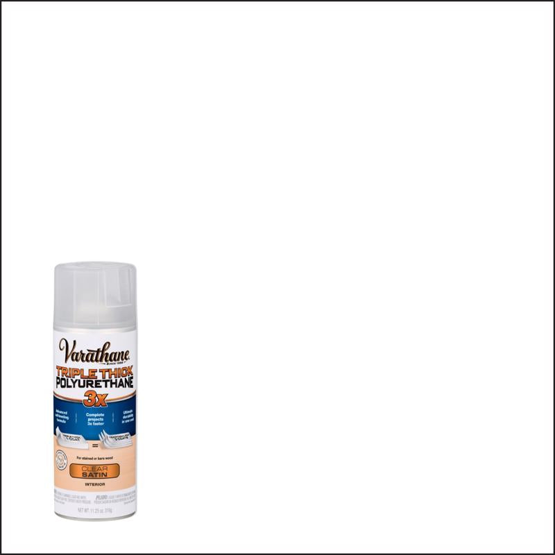 Varathane Transparent Satin Clear Water-Based Oil Modified Urethane Triple Thick Polyurethane 11.25 (Pack of 6)