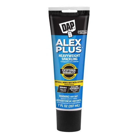 DAP Alex Plus Ready to Use White Spackling Compound 7 oz (Pack of 6)
