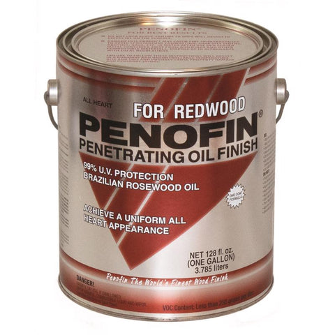 Penofin All Heart Transparent Matte Redwood Oil-Based Penetrating Wood Stain 1 gal (Pack of 4)