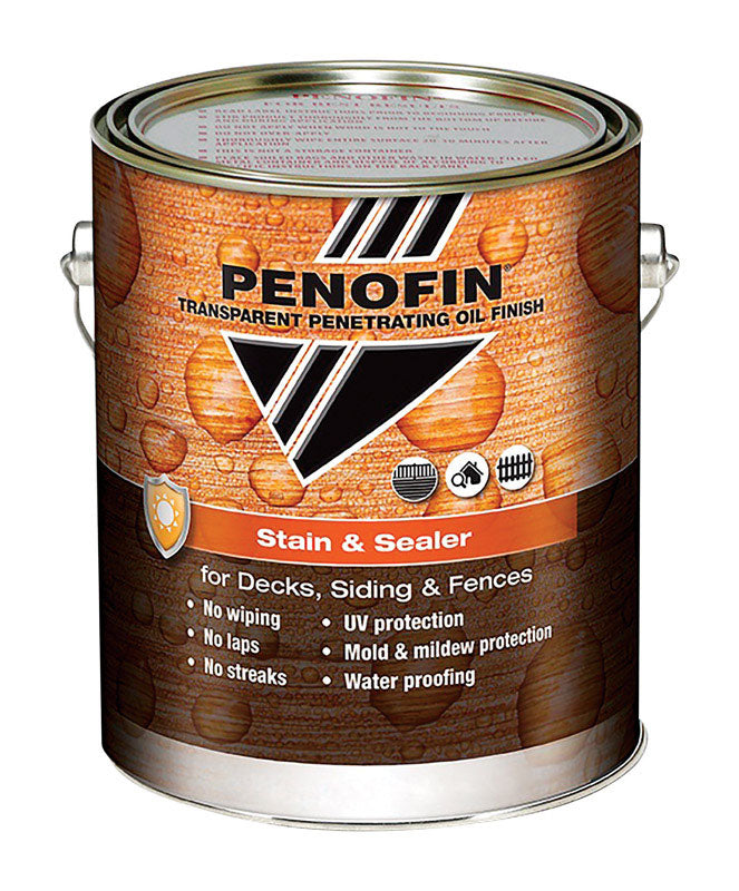 Penofin Transparent Matte Dark Walnut Oil-Based Alkyd Stain and Sealer 1 gal (Pack of 4)