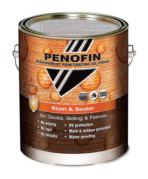 Penofin Transparent Matte Dark Walnut Oil-Based Alkyd Stain and Sealer 1 gal (Pack of 4)