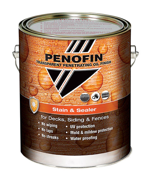 Penofin Transparent Matte Mission Brown Oil-Based Alkyd Stain and Sealer 1 gal (Pack of 4)