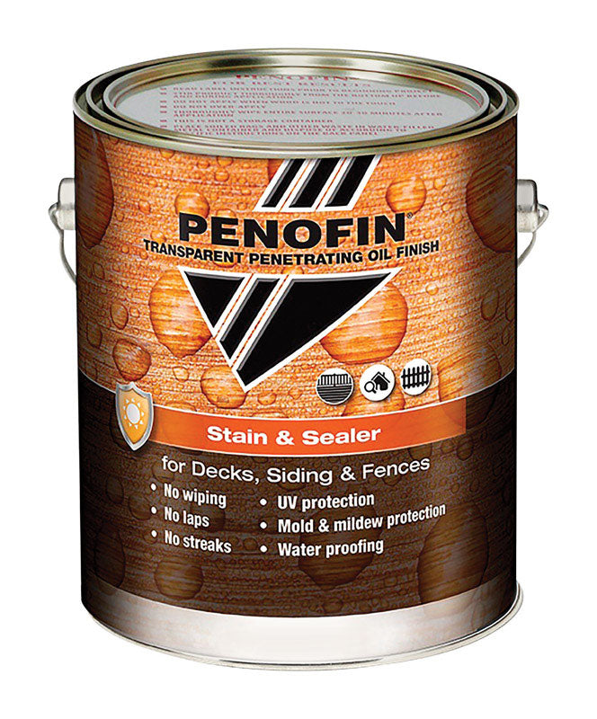 Penofin Transparent Matte Natural Cedar Oil-Based Alkyd Stain and Sealer 1 gal (Pack of 4)