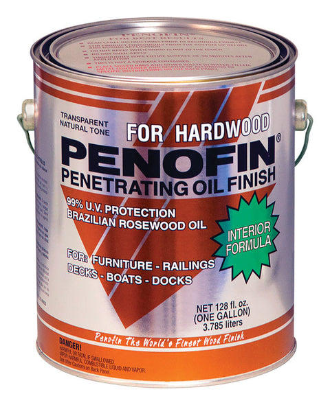 Penofin Transparent Matte Natural Oil-Based Penetrating Hardwood Stain 1 gal (Pack of 4)