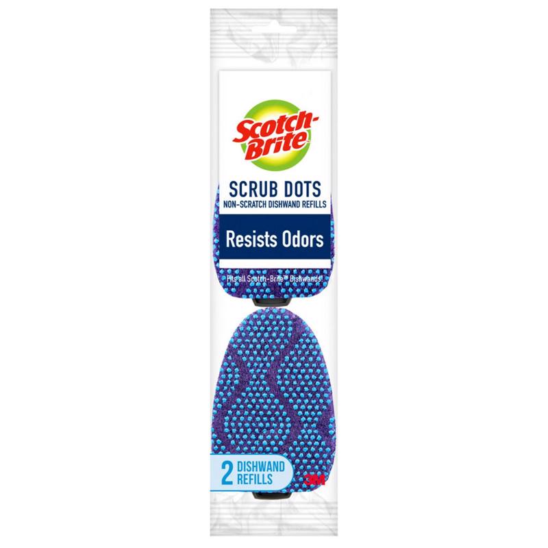Scotch-Brite Advanced Heavy Duty Antibacterial Sponge Refill For Dishwand 1.65 in. L 2 pk