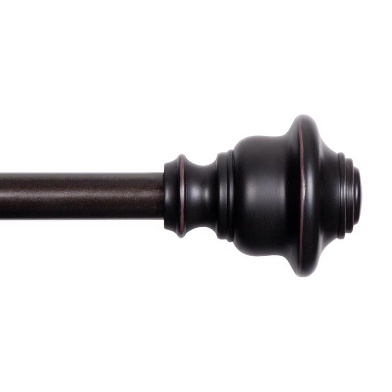 Kenney Fast Fit Weathered Brown Modern/Contemporary Curtain Rod 66 in. L X 120 in. L (Pack of 2)