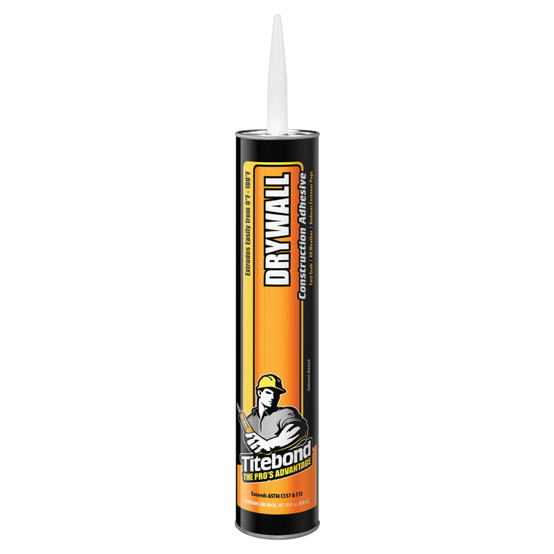 Titebond Solvent-Based High Strength Synthetic Polymer Brown Drywall Adhesive 28 oz (Pack of 12)