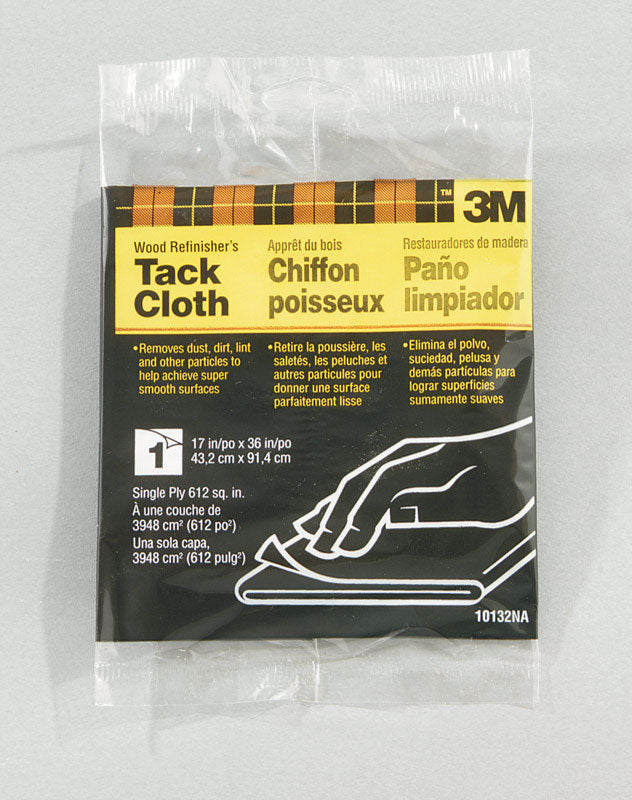 3M Tack Cloth 36 in. W X 17 in. L White Synthetic Fiber Wood Refinisher's Tack Cloth (Pack of 48)
