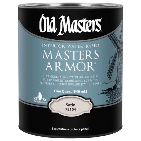 Old Masters Masters Armor Satin Clear Water-Based Floor Finish 1 qt (Pack of 4)