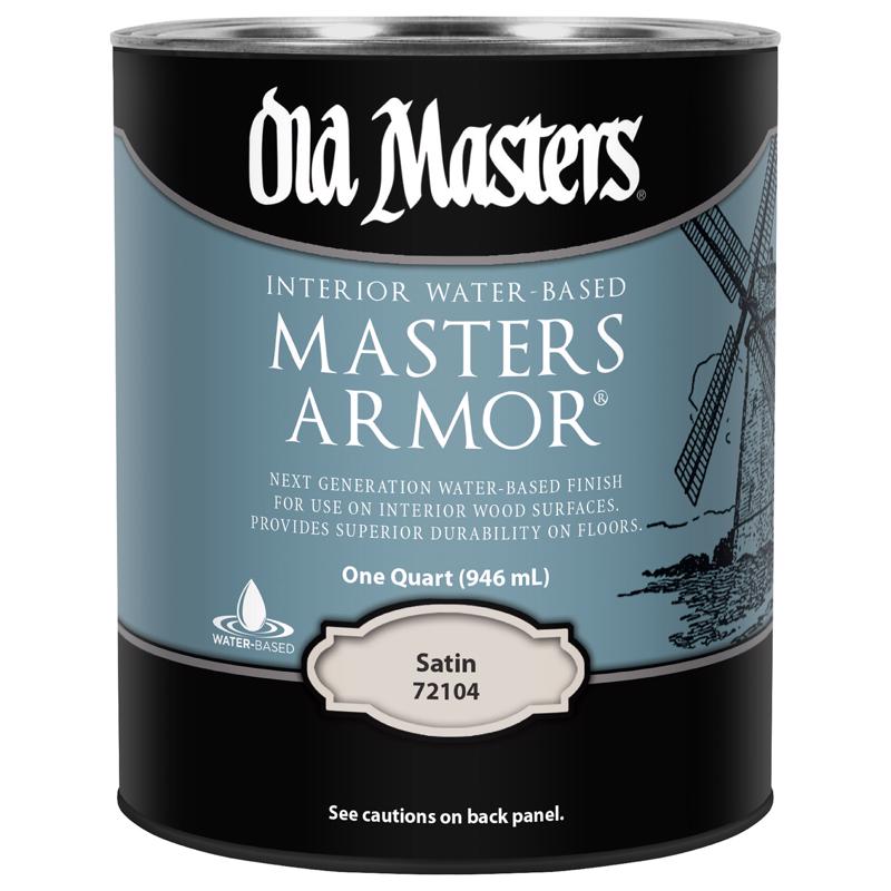 Old Masters Masters Armor Satin Clear Water-Based Floor Finish 1 qt (Pack of 4)