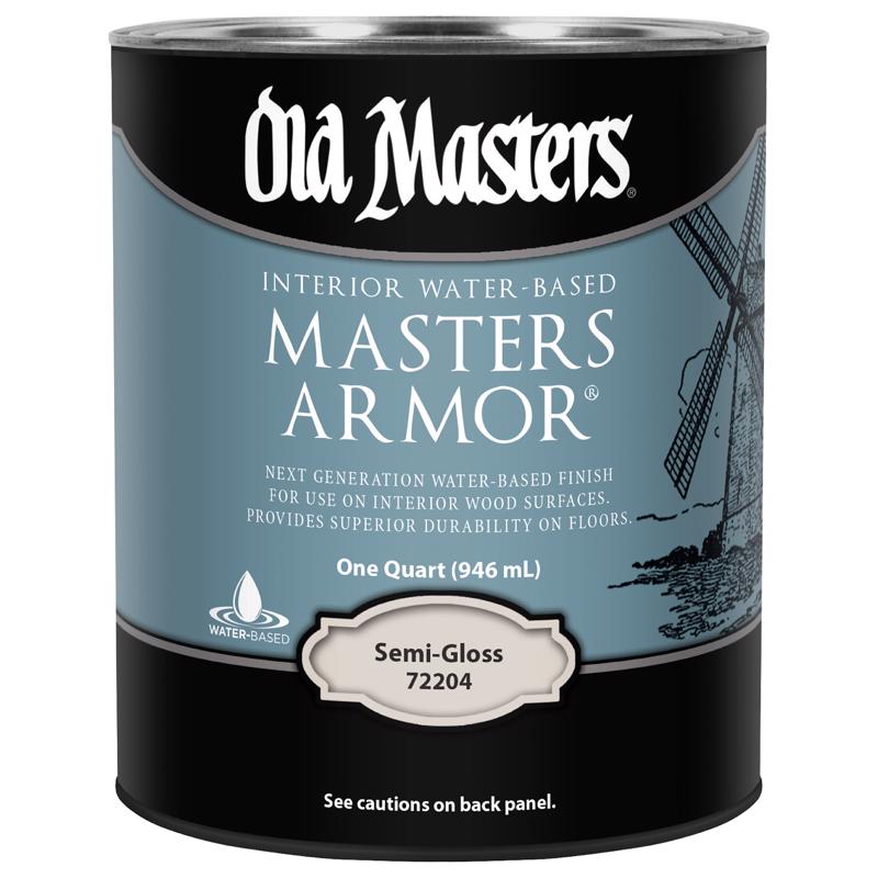 Old Masters Masters Armor Semi-Gloss Clear Water-Based Floor Finish 1 qt (Pack of 4)