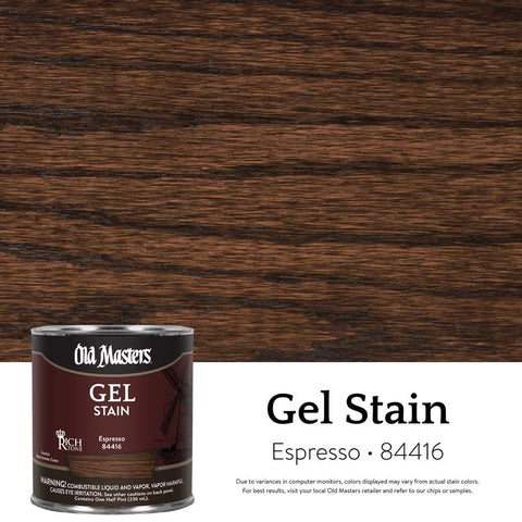 Old Masters Semi-Transparent Espresso Oil-Based Alkyd Gel Stain 1/2 pt (Pack of 6)