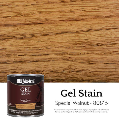 Old Masters Semi-Transparent Special Walnut Oil-Based Alkyd Gel Stain 1/2 pt