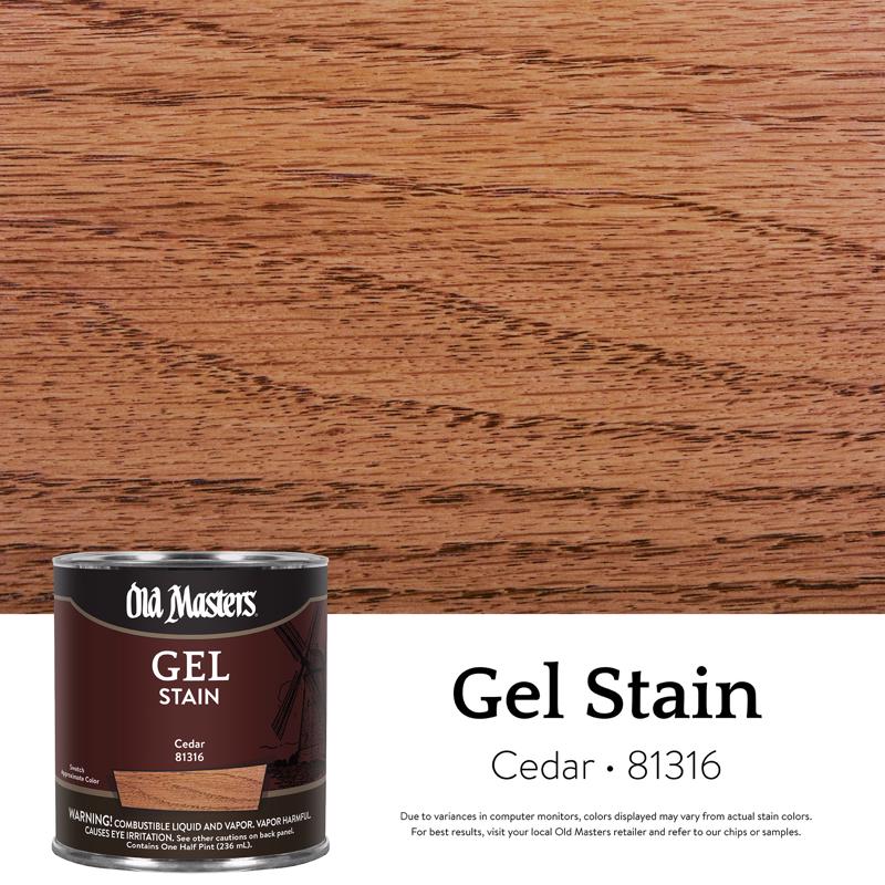Old Masters Semi-Transparent Cedar Oil-Based Alkyd Gel Stain 1/2 pt