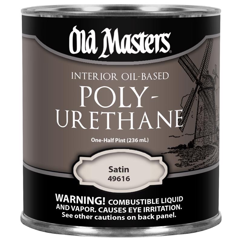Old Masters Satin Clear Oil-Based Polyurethane 0.5 pt (Pack of 6)
