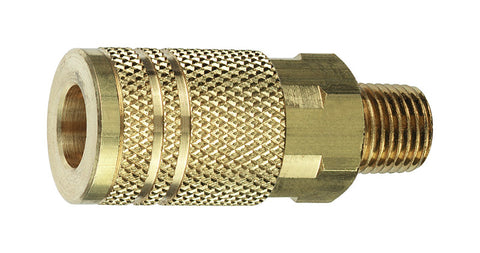 Amflo Brass 1/4 in. I/M Style Coupler 1/4 in. Male 1 pc (Pack of 10)