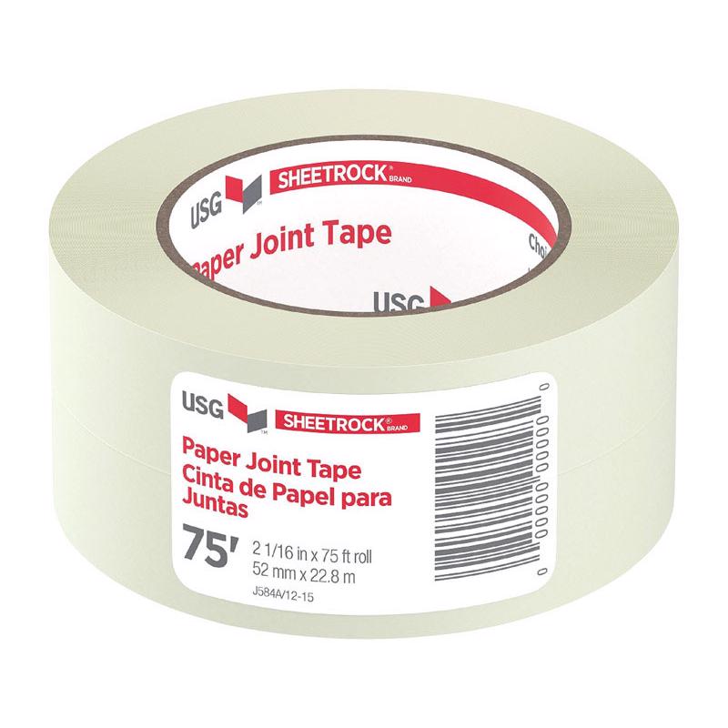USG Sheetrock 75 ft. L X 2-1/16 in. W Paper White Self Adhesive Joint Tape (Pack of 24)