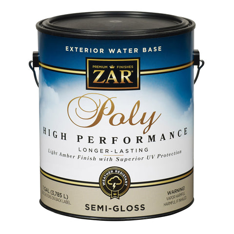 ZAR Semi-Gloss Light Amber Water-Based Polyurethane 1 gal (Pack of 2)