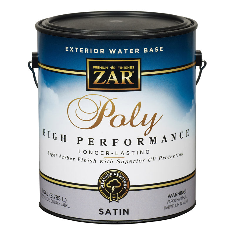ZAR Satin Light Amber Water-Based Polyurethane 1 gal (Pack of 2)