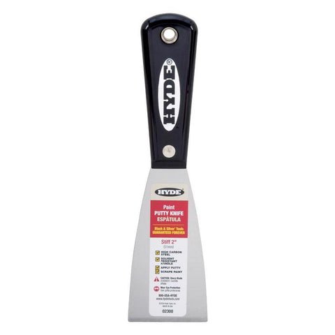 Hyde 2 in. W X 7-1/4 in. L High-Carbon Steel Stiff Putty Knife (Pack of 5)