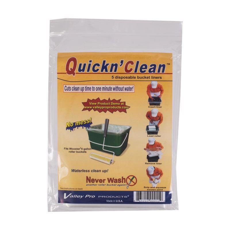 Cubo de plástico Wooster Quickn Clean Clear de 4 galones