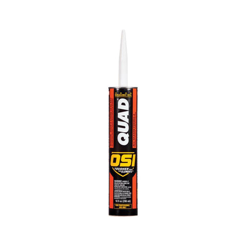 OSI Quad White Elastomeric Polymers Door/Siding/ Window Sealant 10 oz (Pack of 12)