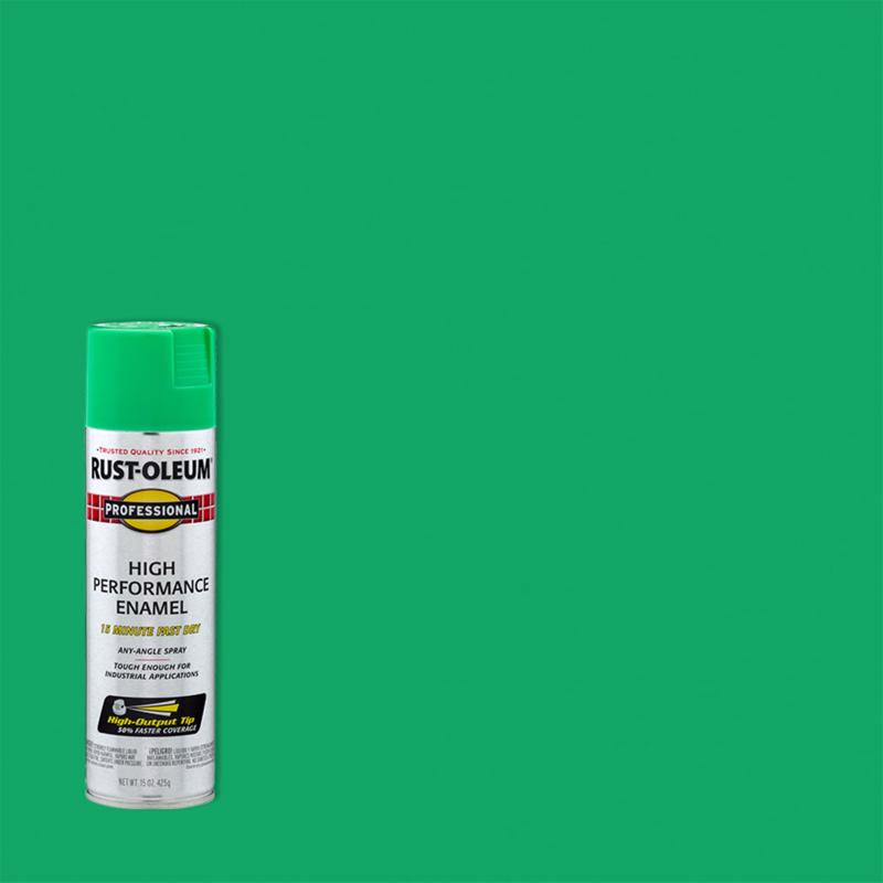 Rust-Oleum Professional Gloss Safety Green Spray Paint 15 oz (Pack of 6)