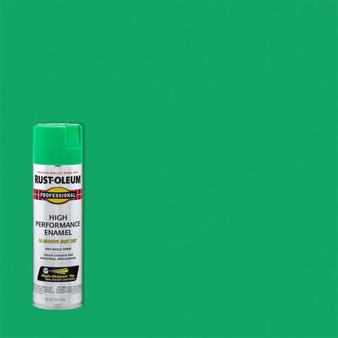 Rust-Oleum Professional Gloss Safety Green Spray Paint 15 oz (Pack of 6)