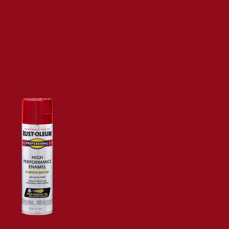 Rust-Oleum Professional Gloss Safety Red Spray Paint 15 oz (Pack of 6)