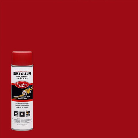 Rust-Oleum Industrial Choice Red Inverted Striping Paint 18 oz (Pack of 6)