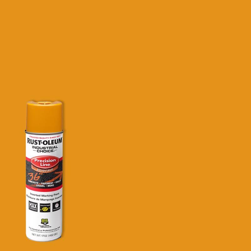 Rust-Oleum Industrial Choice Caution Yellow Inverted Marking Paint 17 oz (Pack of 12)