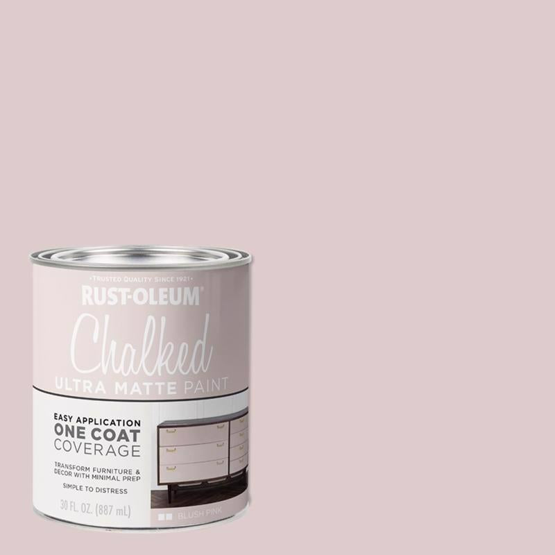 Rust-Oleum Chalked Ultra Matte Blush Pink Water-Based Acrylic Chalk Paint 30 oz (Pack of 2)