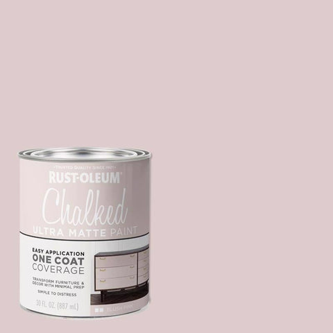 Rust-Oleum Chalked Ultra Matte Blush Pink Water-Based Acrylic Chalk Paint 30 oz (Pack of 2)