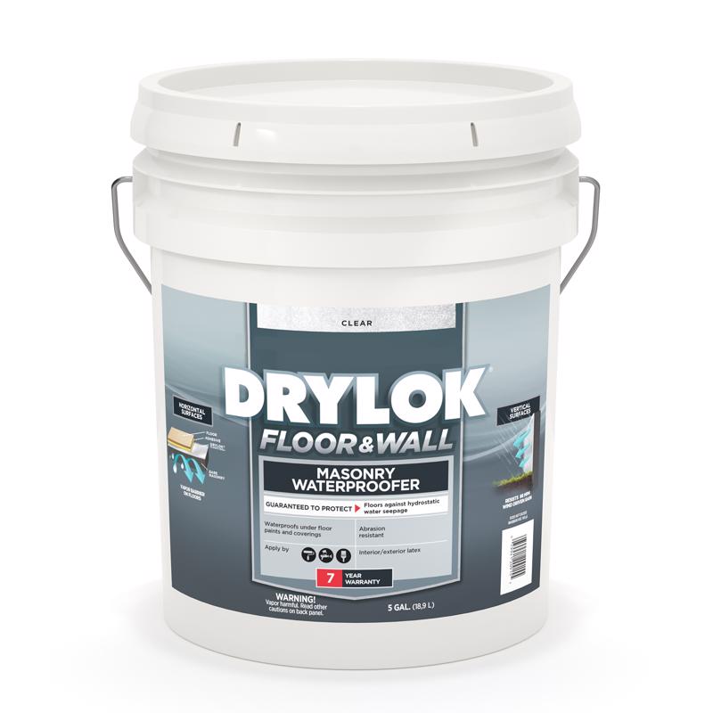 Drylok Floor and Wall High-Gloss Clear Water-Based Latex Masonry Waterproof Sealer 5 gal