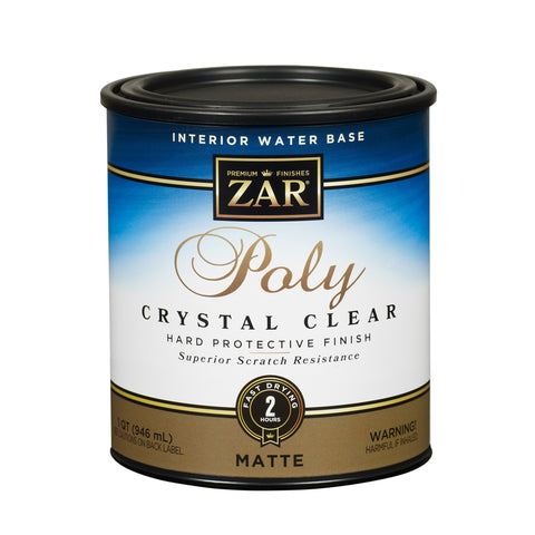 ZAR Antique Flat Clear Water-Based Polyurethane 1 qt (Pack of 4)