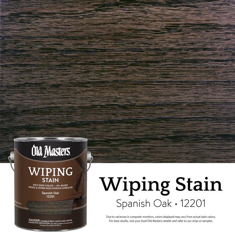 Old Masters Semi-Transparent Spanish Oak Oil-Based Wiping Stain 1 gal (Pack of 2)