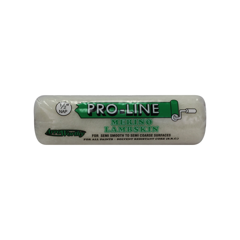 Funda de rodillo para pintura de piel de cordero ArroWorthy Pro-Line de 9 pulg. de ancho x 1/2 pulg. 1 ud.
