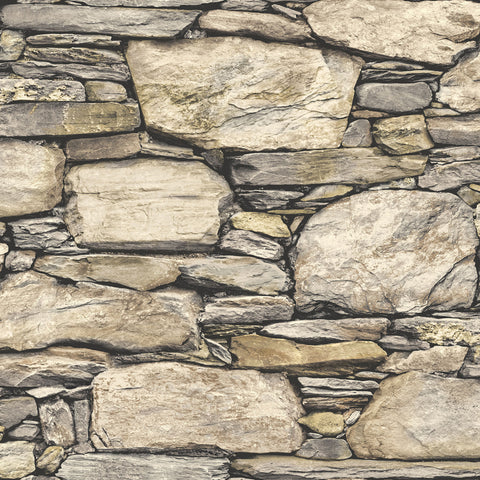 NuWallpaper 20.5 in. W X 216 in. L Hadrian Stone Peel and Stick Wallpaper (Pack of 4)
