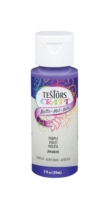 Rust-Oleum Testors Craft Matte Purple Water-Based Paint Interior 2 oz (Pack of 6)