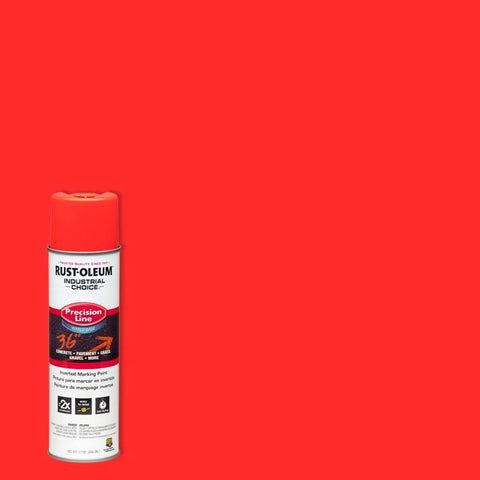 Rust-Oleum Industrial Choice Fluorescent Red-Orange Inverted Marking Paint 17 oz (Pack of 6)