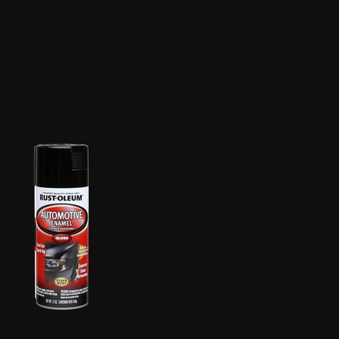 Pintura en aerosol de esmalte negro brillante para automóviles Rust-Oleum de 12 oz (paquete de 6)
