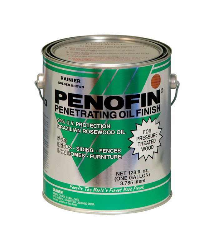 Penofin Transparent Matte Rainier Oil-Based Pressure Treated Wood Stain 1 gal (Pack of 4)