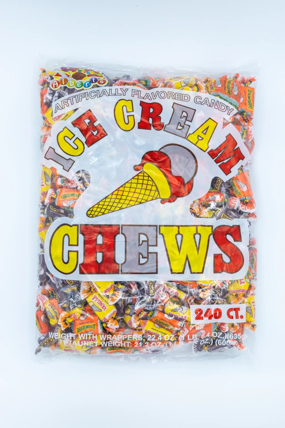 Alberts Bag Fruit Chews Assorted 240ct
