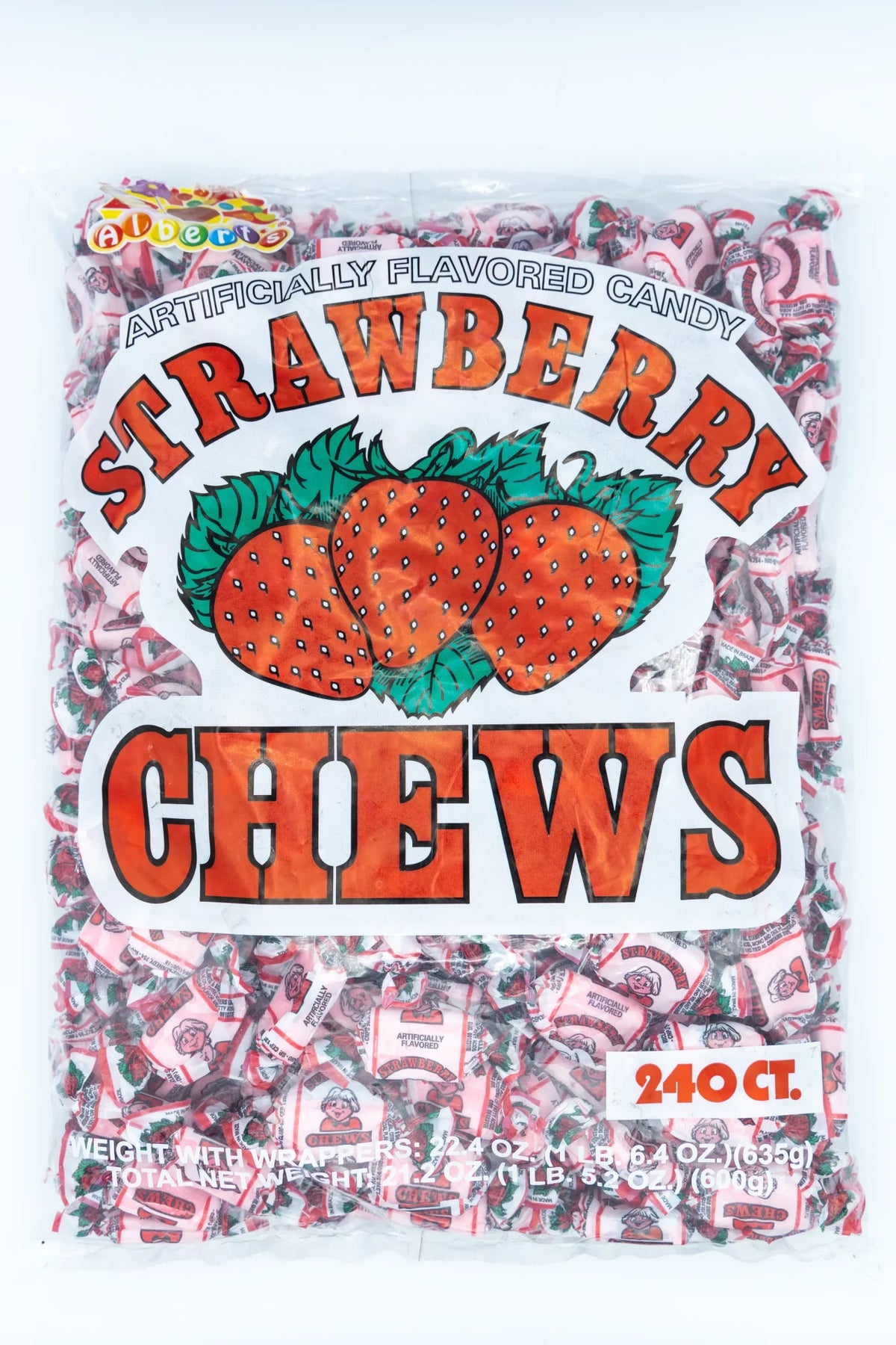 Alberts Bag Fruit Chews Assorted 240ct